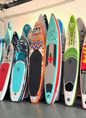 sup站立式充气浆板冲浪板巡航版双层加厚拉丝耐磨防滑初学者加长