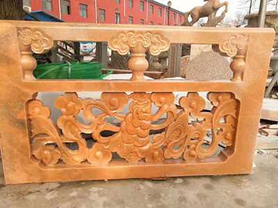 篮板 石雕f拦杆 河边护栏精品石雕栏杆镂空石材镂空雕刻