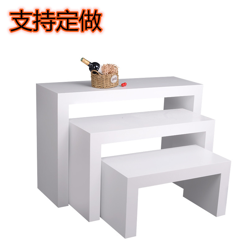 定制木质烤漆展台展厅q专用展示台展柜模特底座地台柜台展示柜站