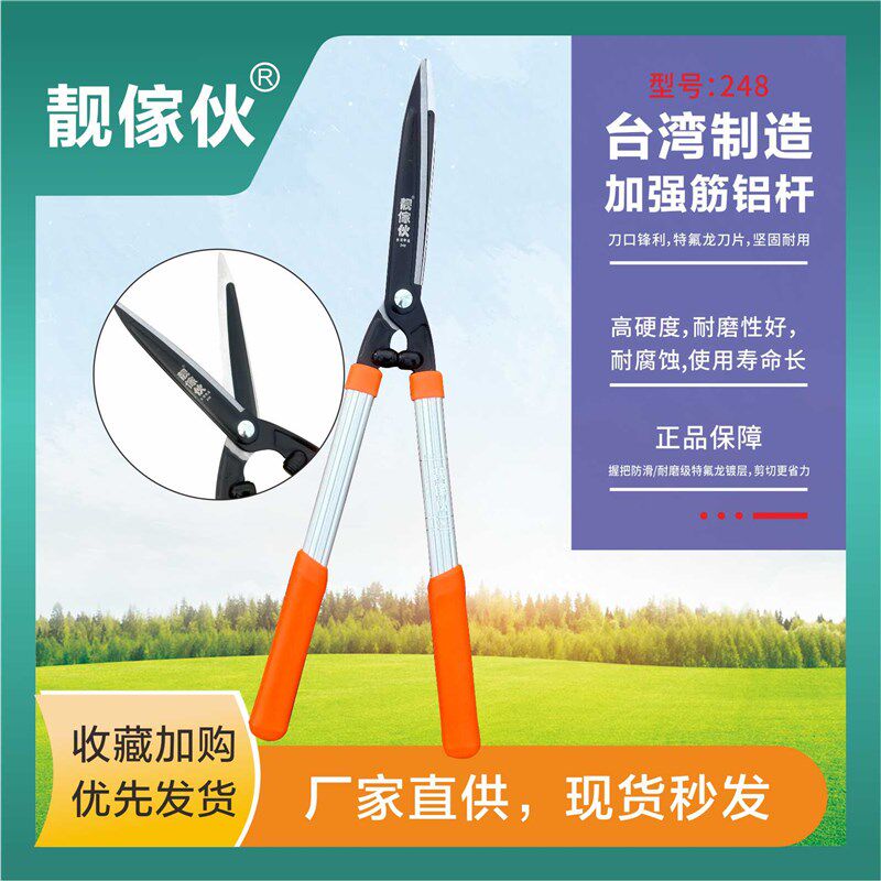 靓傢伙250园艺花树q修枝剪园林绿化造型粗枝专用大剪刀草坪剪