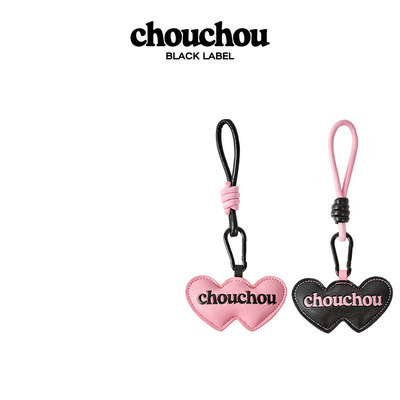周杰伦官方包挂 周同学黑标 CHOUCHOU情侣潮流配饰便携皮革挂件