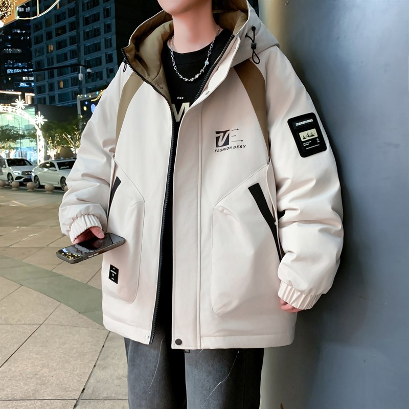 春秋季新款青少年外套男生帅气男装夹克大童初高中学生冲锋衣上衣