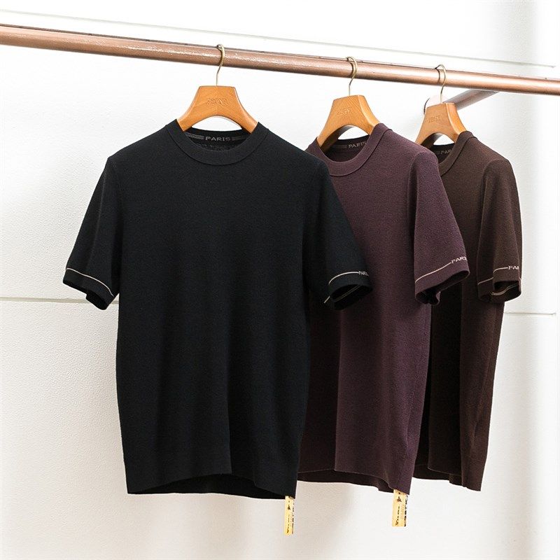 双面加厚 新澳纱线 秋冬男士羊毛衫打底衫美丽诺羊毛衫短袖针织衫