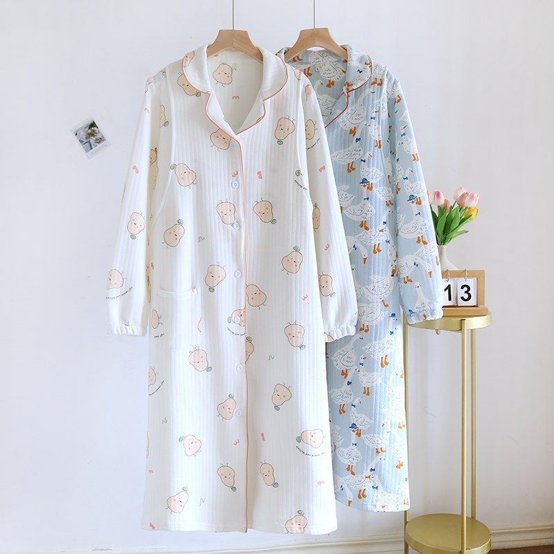 空气棉月子服女秋冬孕妇哺乳连衣裙纯棉加厚待产睡裙产后大码保暖,孕妇装/孕产妇用品/营养,家居裙,淘宝优惠券,粉丝福利购,淘宝优惠卷