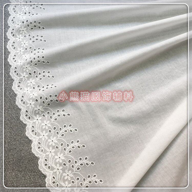新品现货供应镂空电脑刺绣纯棉布料娃衣裙子服装汉服手工diy面料
