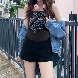 孕妇短裤夏季外穿薄款打底阔腿裤子夏天小个子夏款休闲牛仔裤夏装