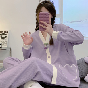 秋季新款产妇浦乳期月子服10月份十纯棉吸汗孕妇待产睡衣孕期专用