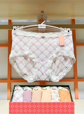 秘语新款女士内裤小森林的夏锦s丝螺纹中腰高弹61825/6826/61825