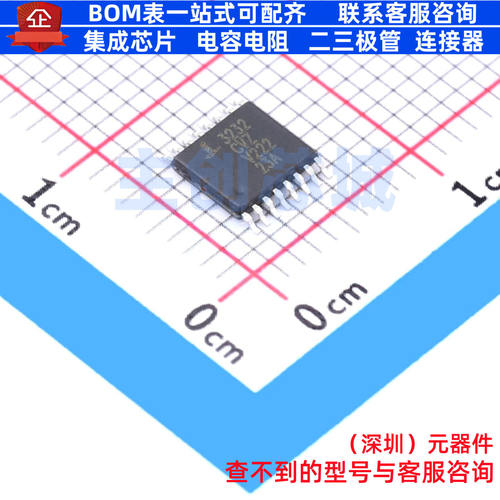 RS232芯片 ICL3232CVZ TSSOP-16 RENESAS(瑞萨)/IDT 电子元件配单