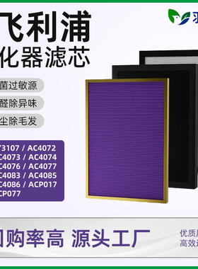 羽林适配飞利浦空气净化器滤芯AC4076过滤网AC4074/AC4072/AC4025