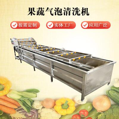 商用百香果气泡清机XEP圣果女喷淋清洗连设备辣椒续式洗清洗机
