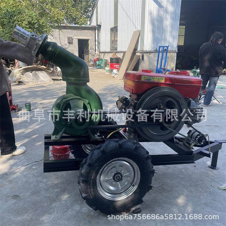 柴油拖车款六寸八寸抽水机免加饮水自吸水泵应急防汛柴油水泵