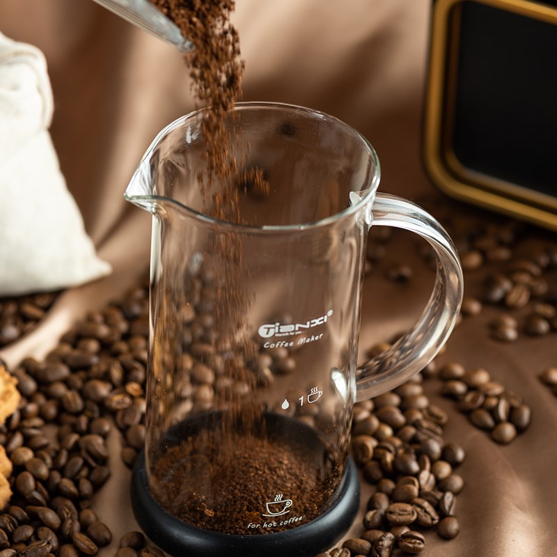 French dPress Coffee Pot Stainless Steel Glass Coffee Maker