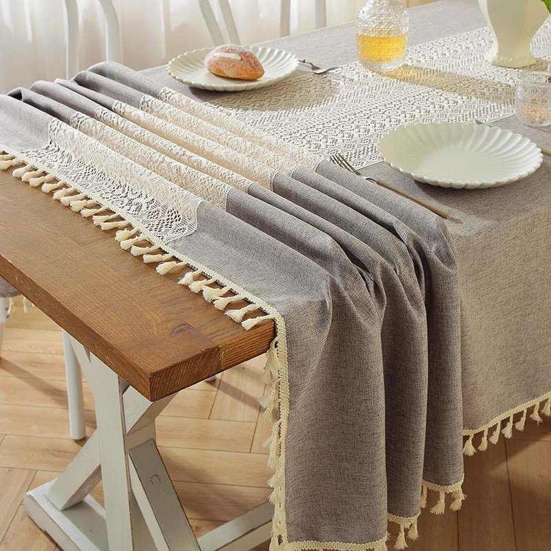 Table Cloth Linen Lace Tablecloth RectangulQar Dining Table