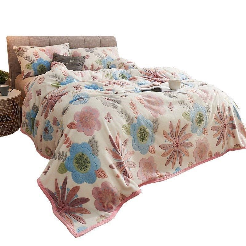 Flannel blanket sheet winter bed blanket heavQy coral blanke