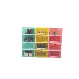 shoe Transpharent cabinet 6pcs Shoes box plastic dustproof