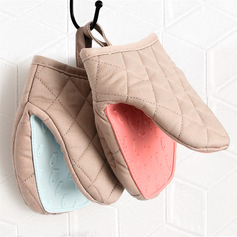 One Piece Silicone Anti-scaldingD Oven Gloves Mitts Kitchen