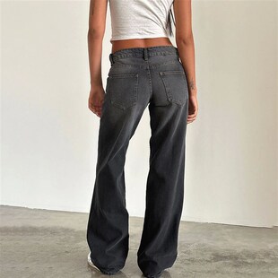 Fit Baggy Vintage Aesthetic Women Jeans Rise zLow Loose