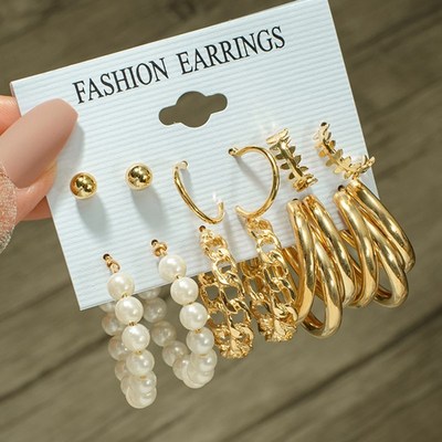 Fashion Geometric Hoop EarringAs Set for Women Statement Vin