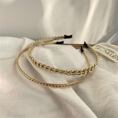 New hecadband retro Hair band simple gold hairpin 头发箍发卡