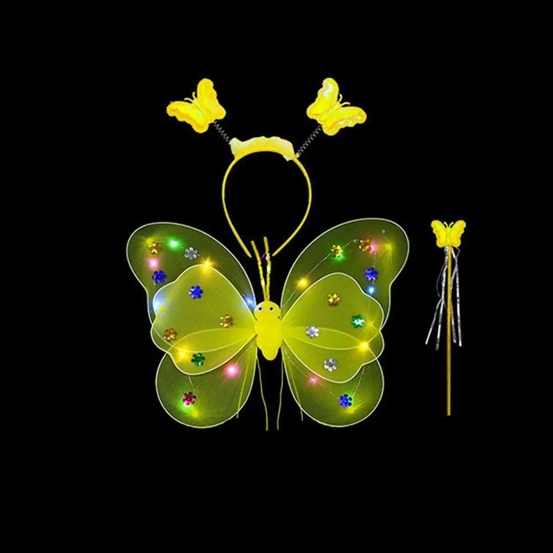 LED Children Costume Props Angel LumiHnous Wings Butterfly W