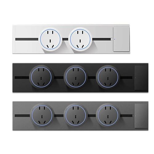 国际电工家用移动轨道插座滑动明装电力导轨厨房客厅卧室滑轨排插