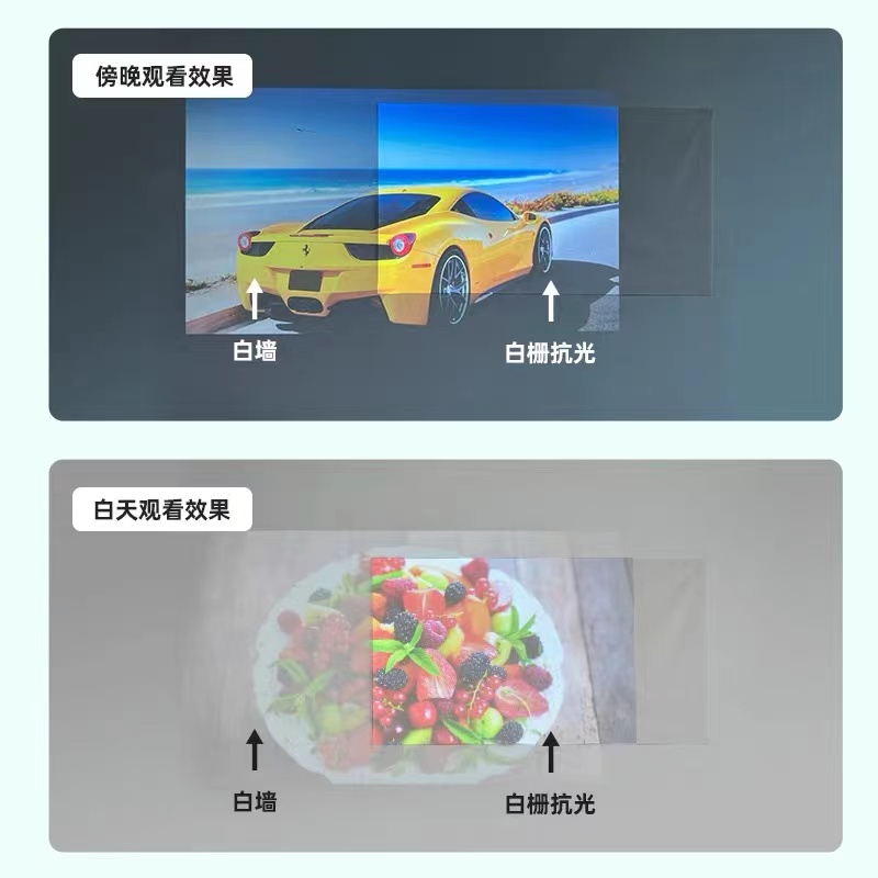 【光学抗光】投影幕布免打孔户外便携抗光幕布简易壁挂投影布墙光