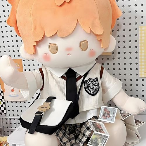 高校制服套装40cm坐姿娃衣棉花娃娃衣服玩偶一番赏无属性公仔替换