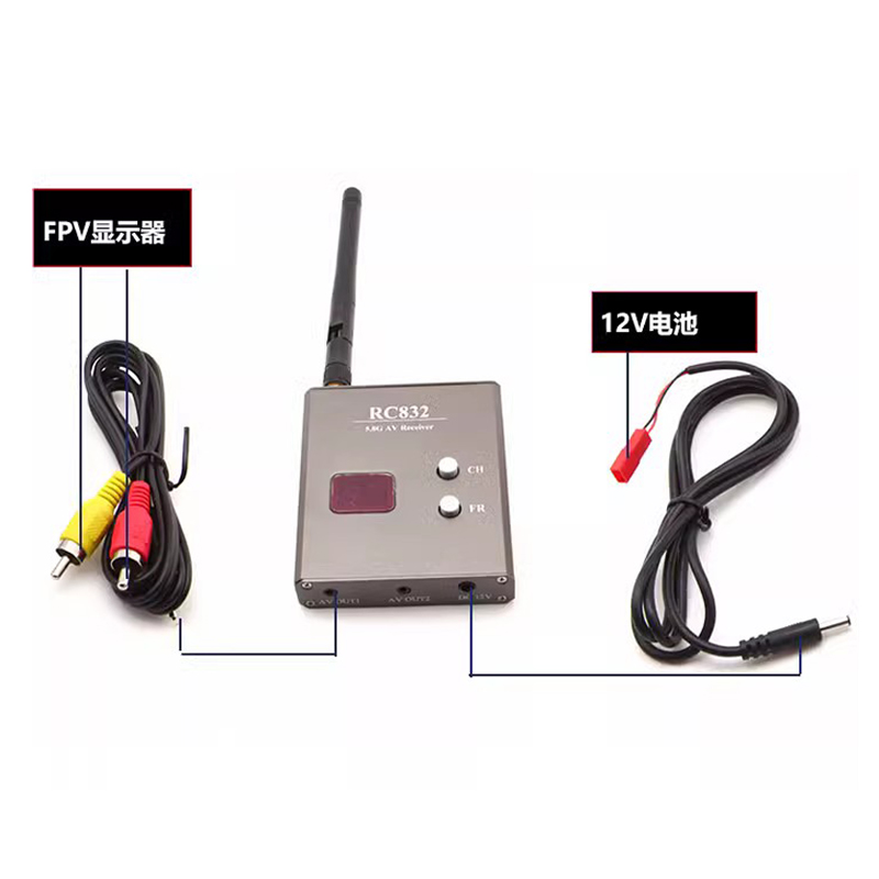 48频点 5.8G图传 600mW FPV  无线图传发射接收 TS832 RC832