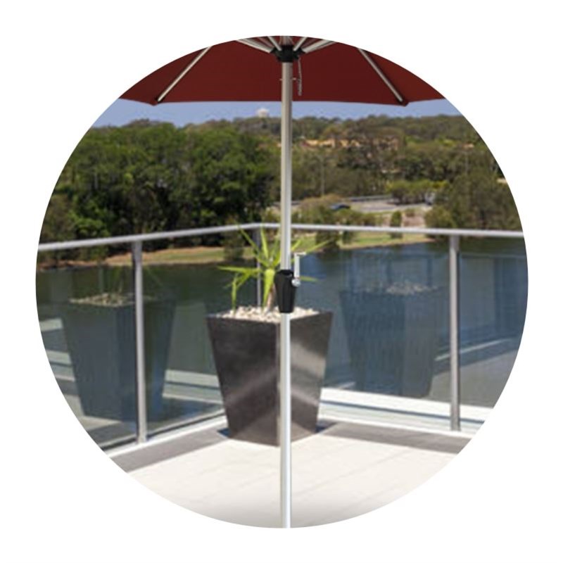 Courtyard sunshade umbrella solar LED Ilights leisure paraso