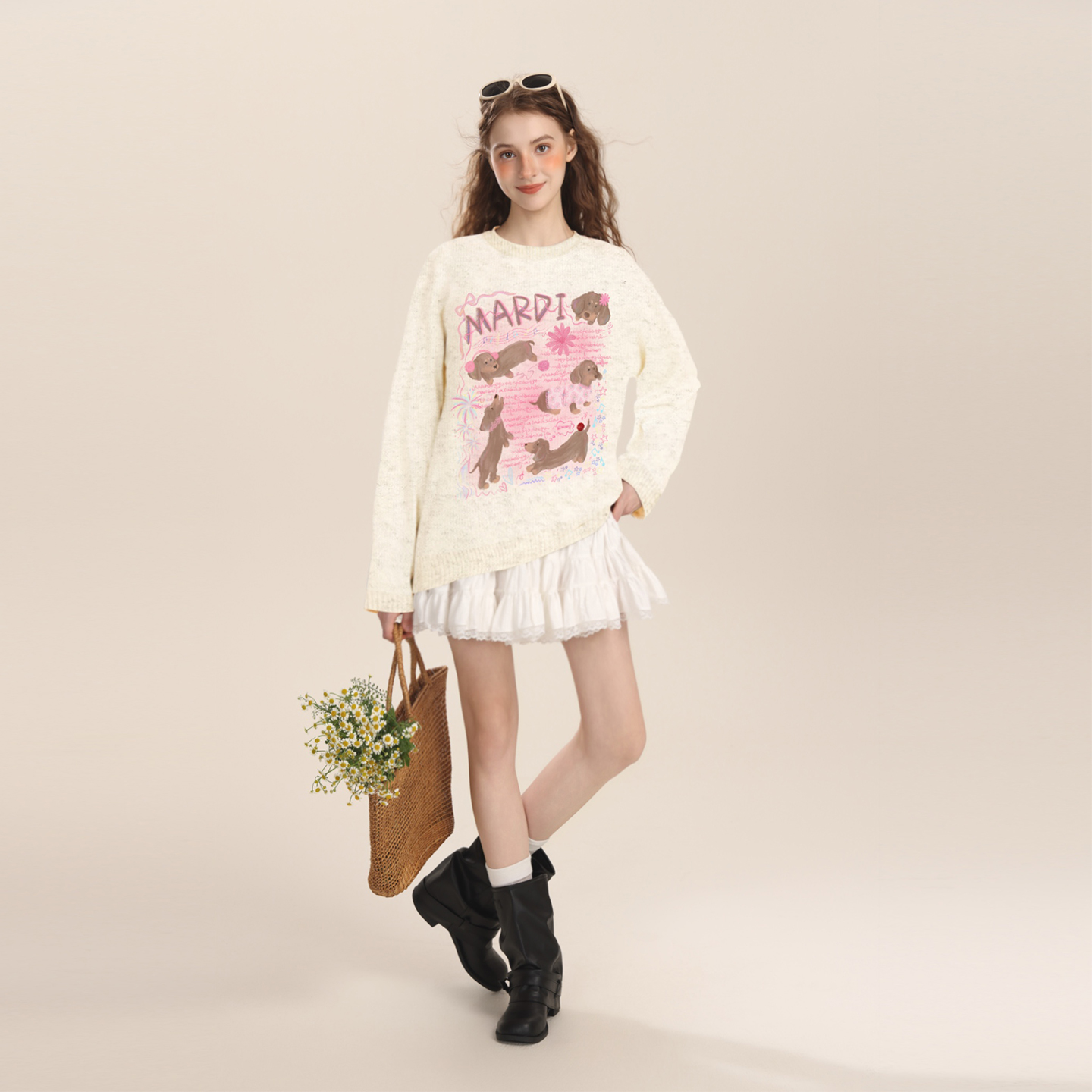 Mardi设计感韩系宽松保暖毛衣