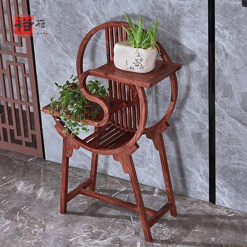 中式实木红木刺猬紫檀花架高低架客厅阳台装饰室内落地式花几盆架,住宅家具,红木边桌几类,淘宝优惠券,粉丝福利购,淘宝优惠卷
