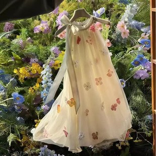 女童连衣裙夏装 儿童公主裙女宝宝洋气礼服超仙网纱吊带 2j025新款