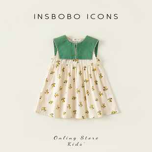 无袖 女童连衣裙夏装 5岁女宝韩版 裙儿童裙子学院风公主裙潮 j新款