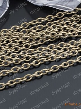 A5060   2.5MM圆丝十字链条 100米/条 手工DIY饰品链条 链条