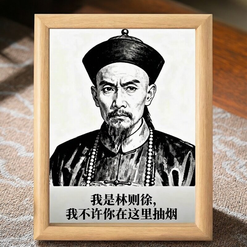 不许抽烟我是林则徐不允许抽烟提示相框创意搞笑禁烟摆台禁烟摆件