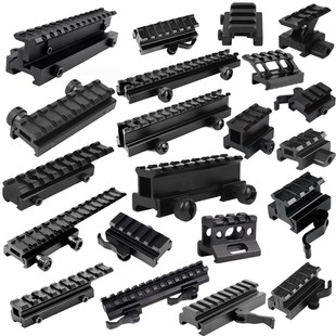 金属20转20mm导轨转接瞄镜夹具可倾角增高底座易归零合金支架