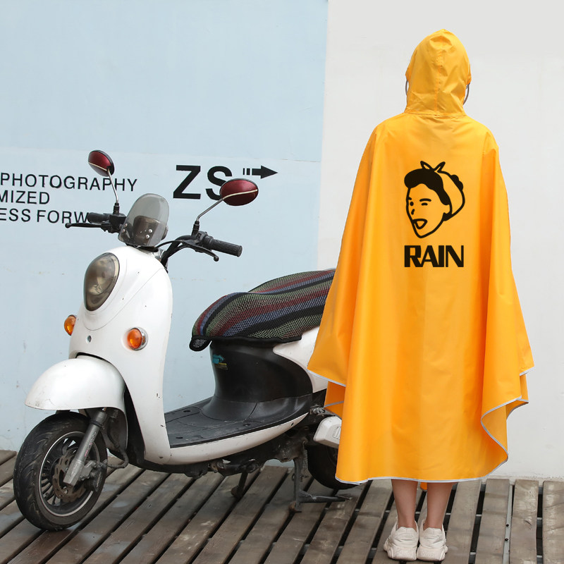 时尚单人女男电动车雨衣小型电瓶车可爱卡通骑行神器专用骑车雨披