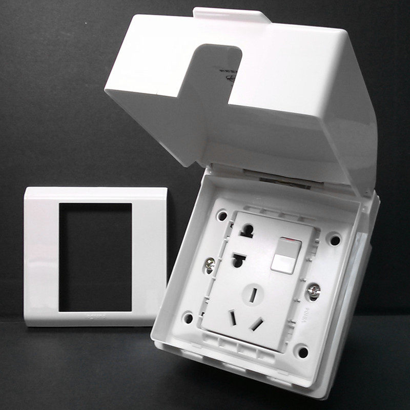 罗格朗 明装一五孔五孔带关防水插座 明盒+一五孔+插座,电子/电工,防溅盒,淘宝优惠券,粉丝福利购,淘宝优惠卷