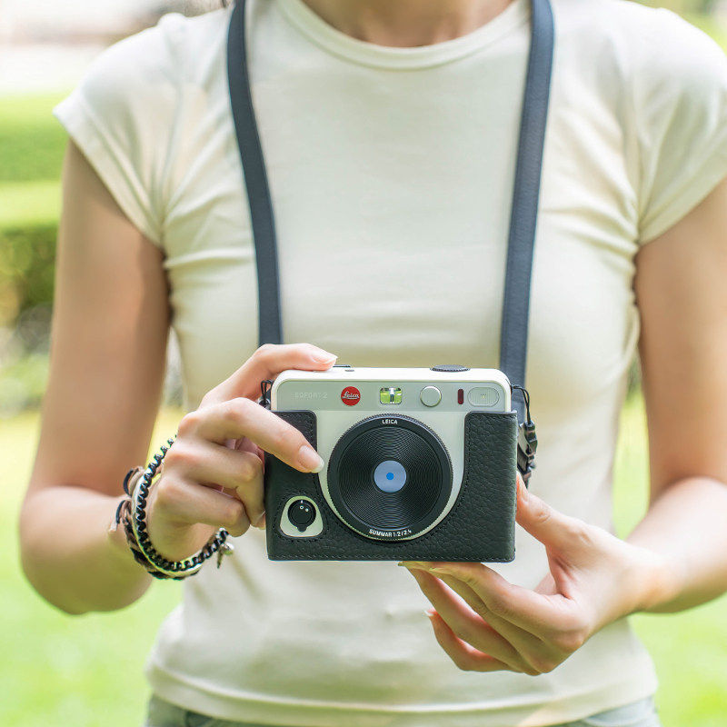 摄侣适用徕卡sofort2保护套拍立得相机包sofort2手柄sofort2相机套sofort2手柄皮套MEV1背带真皮底座壳配件