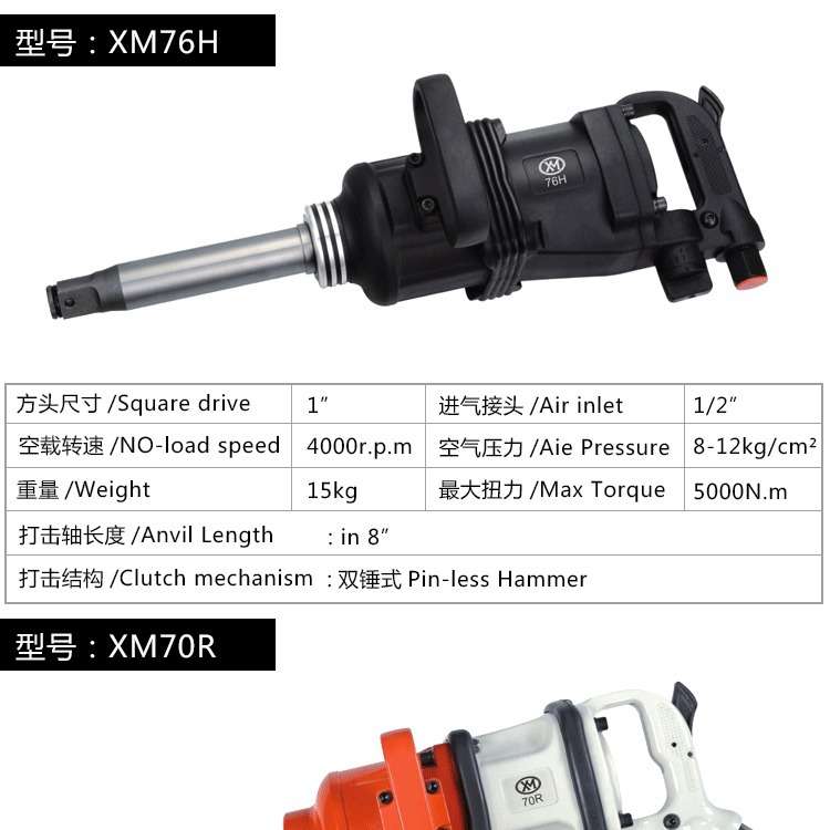 水力洁80系列480kg扭力超大寿命长气动扳手超大扭力风炮扳手