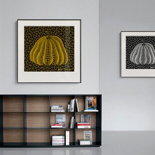 草间弥生南瓜轻奢风高级感u客厅装饰画餐厅挂画卧室床头画玄关摆