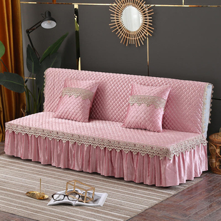 加厚无扶手折叠沙发床坐垫套罩巾全包盖布O防滑四季通用型可订做