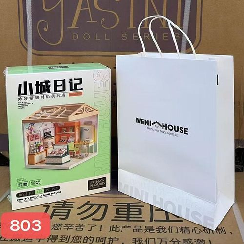 小城日记DIY商店猫店手工微缩场景小屋模型摆件拼装女孩儿童玩具