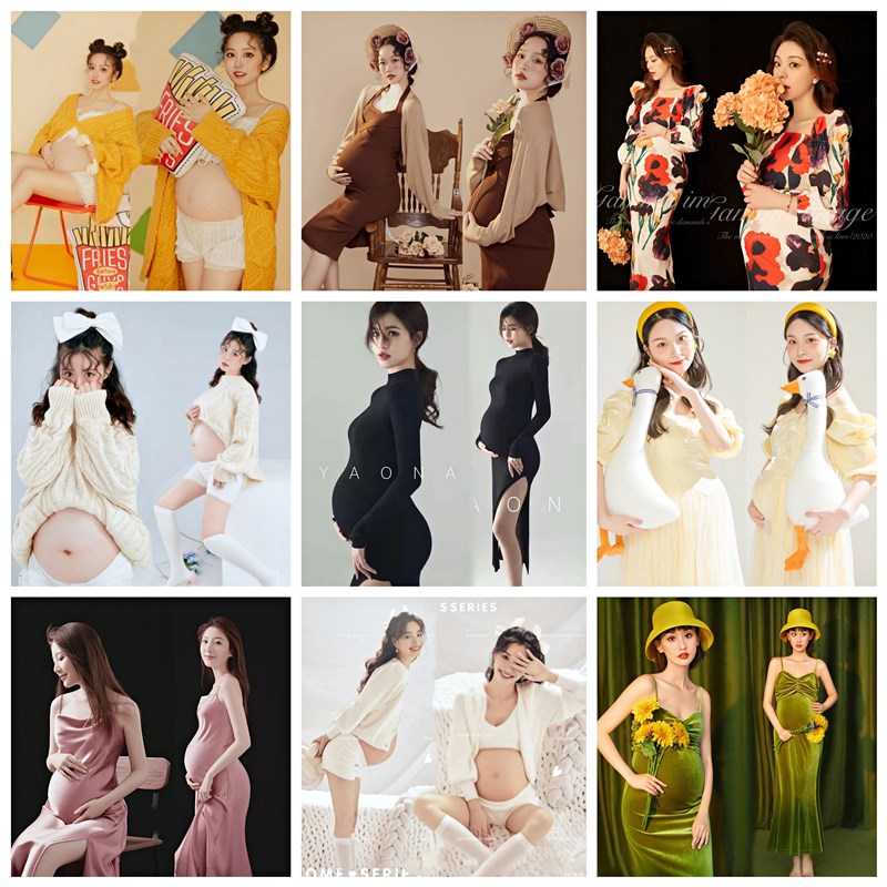 孕妇照服c装新款艺术照在家拍时尚超仙影楼孕妇拍照摄影写真照礼