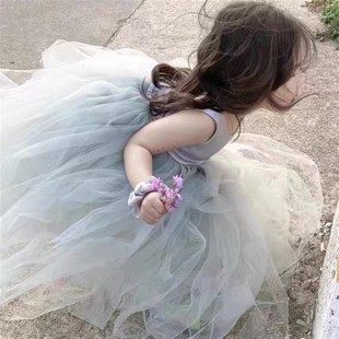 儿童纱裙女童连衣裙重工公主裙宝宝吊带裙子女宝宝新款礼服演出服