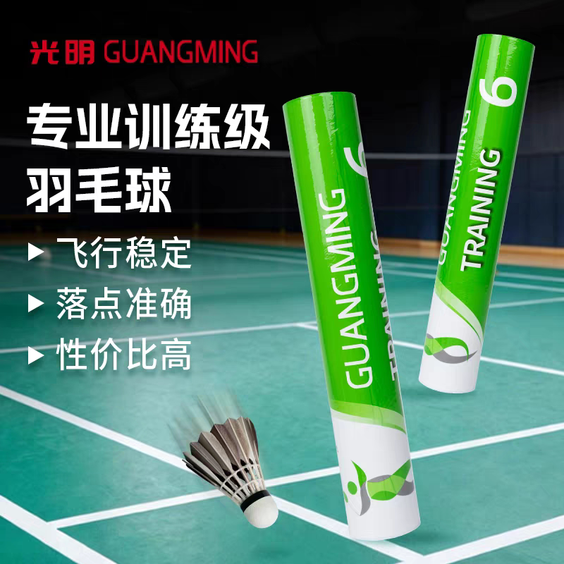 光明6号训练级羽毛球耐打稳飞