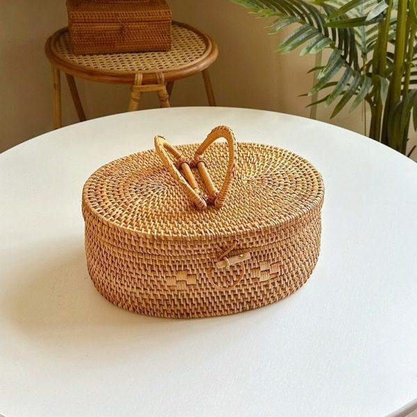 藤编茶盘创意托盘茶具箱手提箱越南秋藤手工编织,收纳整理,首饰盒,淘宝优惠券,粉丝福利购,淘宝优惠卷