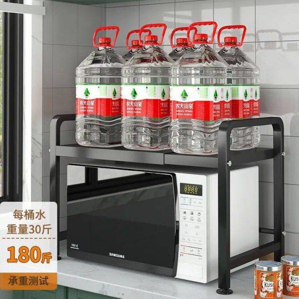 厨房置物架可伸缩置物架加厚微波炉收纳电饭煲烤箱桌面收纳架,厨房/烹饪用具,微波炉置物架,淘宝优惠券,粉丝福利购,淘宝优惠卷