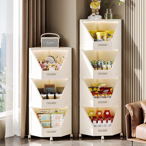 家用卧室墙角收纳柜转角置物架客厅夹缝收纳架子多功能书架置物架,收纳整理,书桌收纳置物架,淘宝优惠券,粉丝福利购,淘宝优惠卷